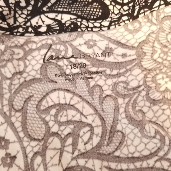 Lane Bryant Sleeveless Layered Tank Top Black & White‎ Size 18/20 - Picture 5 of 5